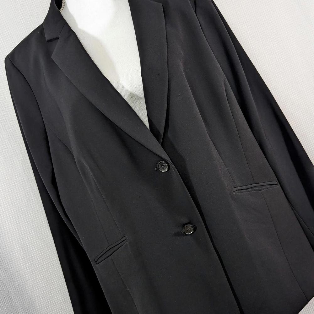 NWOT! TALBOTS PLUS! STUNNING BLACK STRETCH TAILORED JACKET, BLAZER! SZ 16W